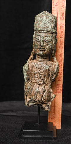 10thC/Earlier Korean or Chinese Bronze Buddha Bust, Quite Large. Museum Worthy