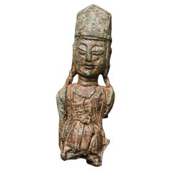 Busto di Buddha in bronzo coreano o cinese del X secolo/antico, abbastanza grande. Degno di un museo