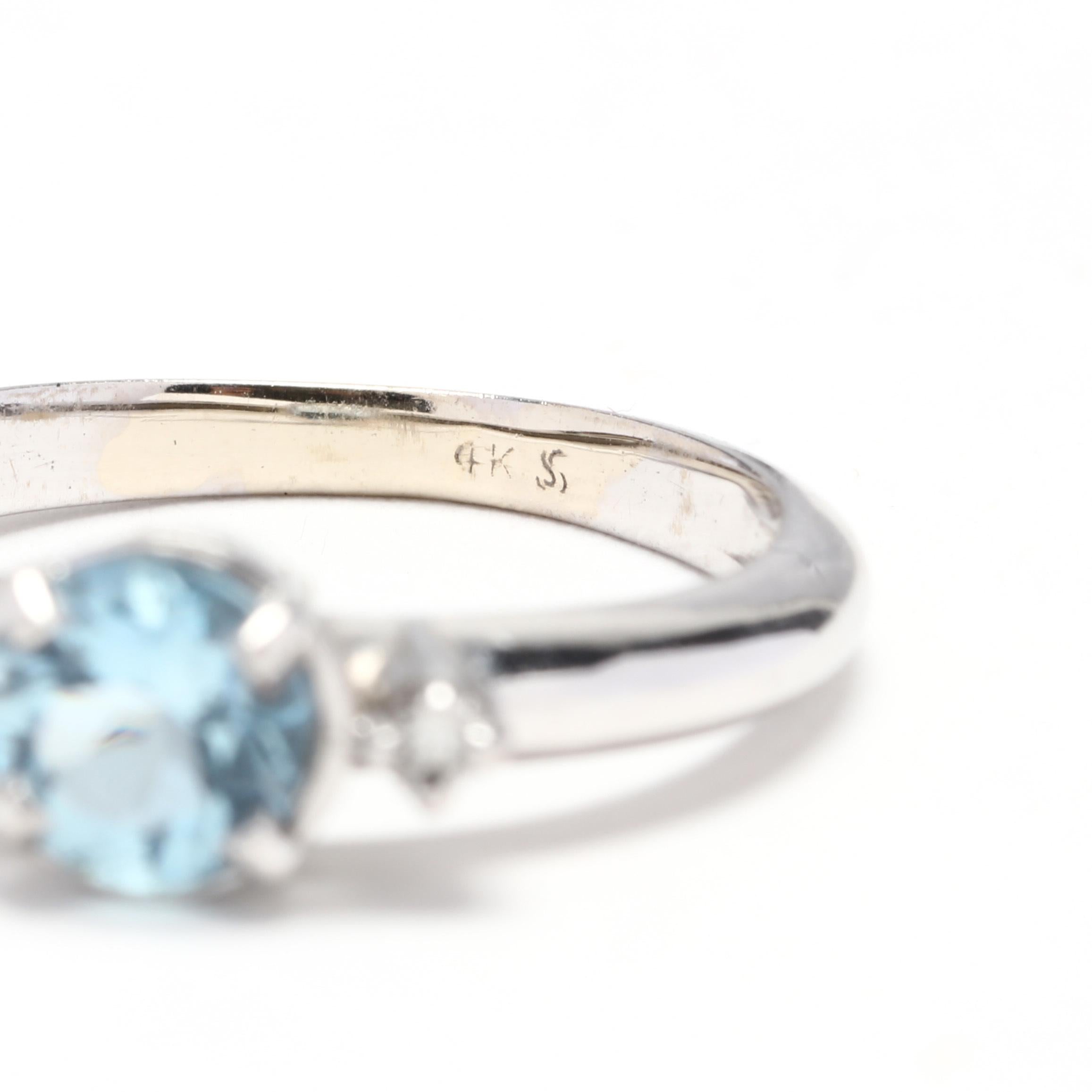 Women's or Men's 10W Blue Topaz & Diamond Ring