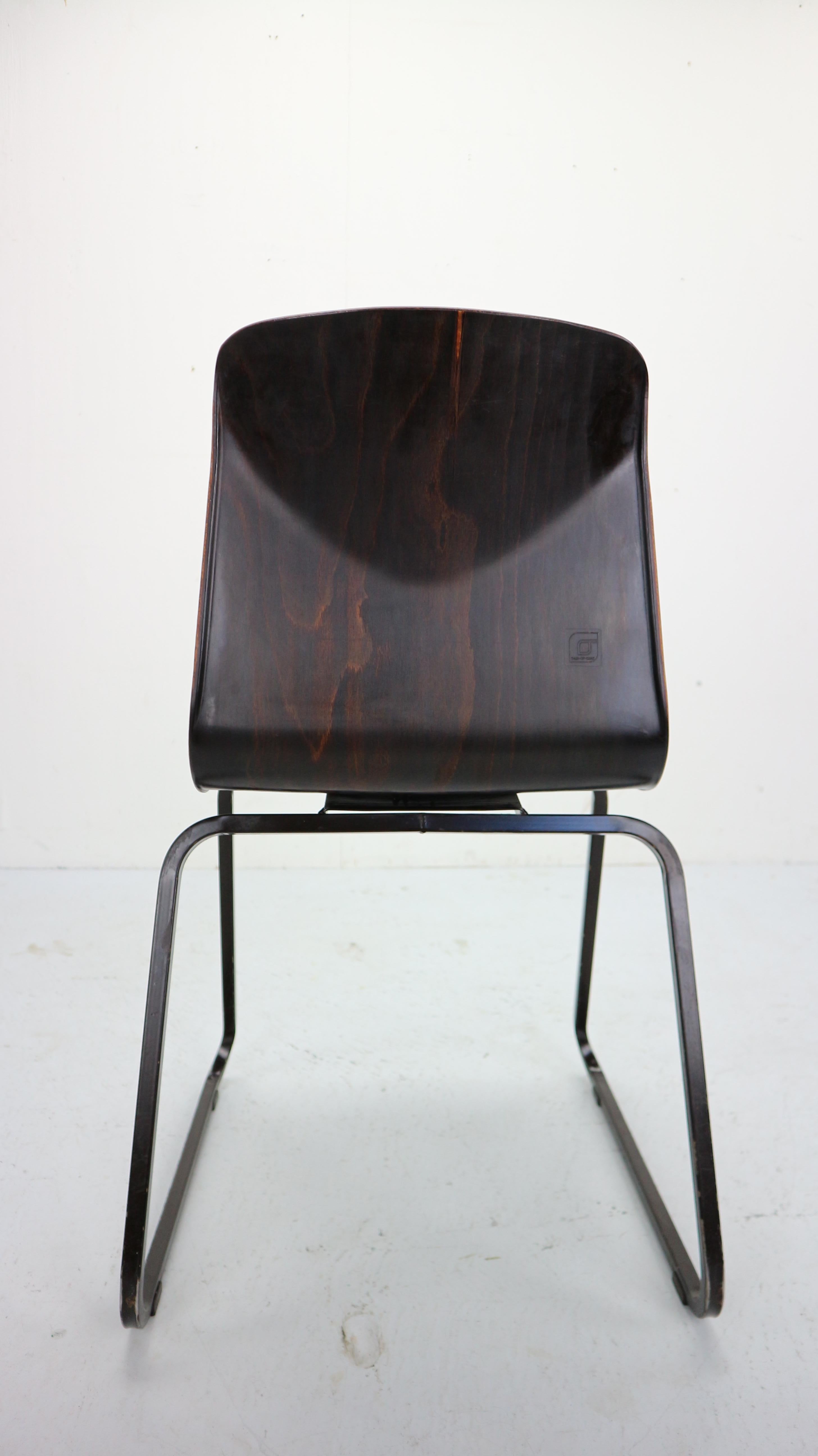 10x Industrial Vintage Chairs By Galvanitas&Pagholz, Thur-op-Seat 6