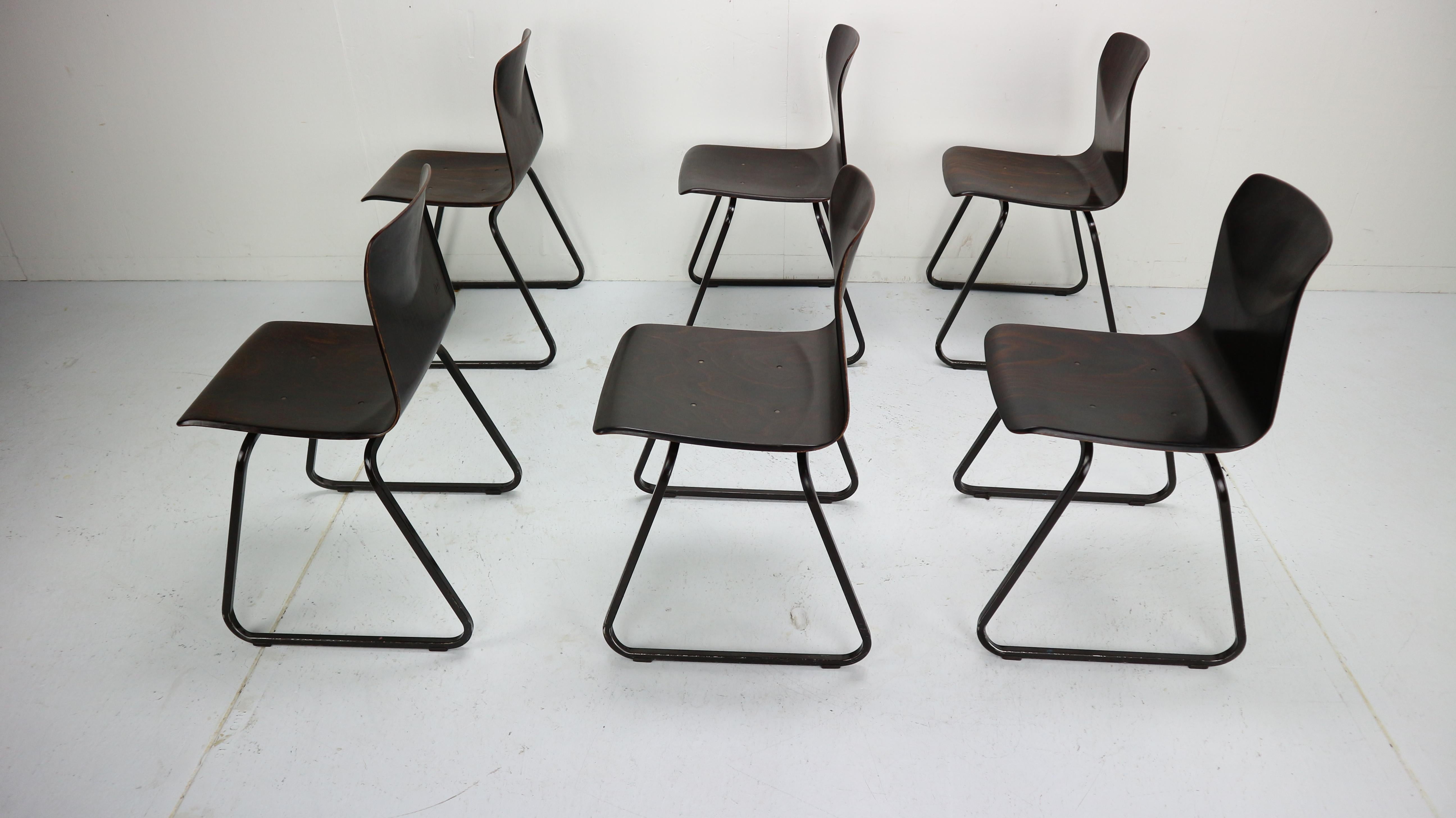 10x Industrial Vintage Chairs By Galvanitas&Pagholz, Thur-op-Seat 1