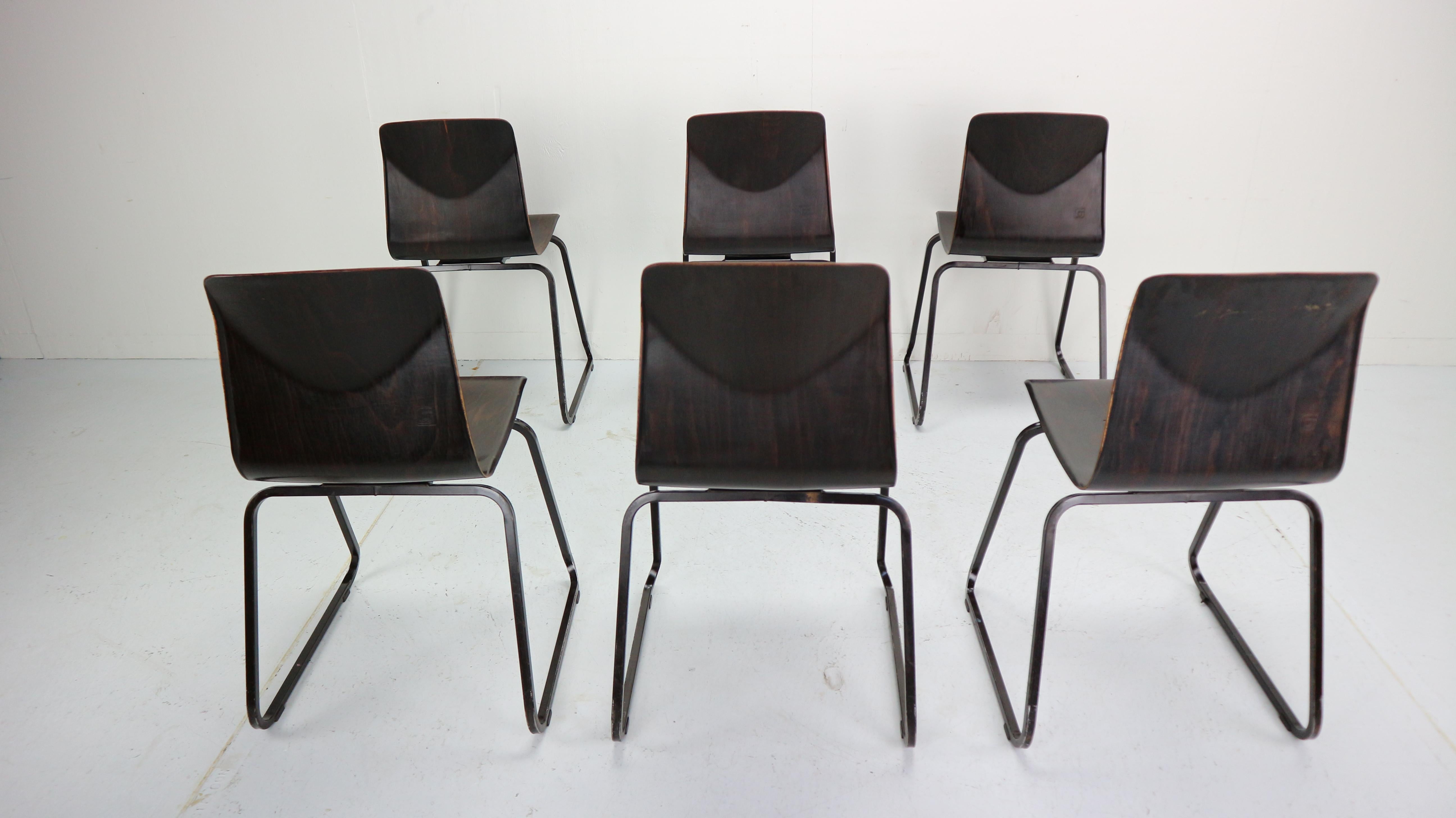 10x Industrial Vintage Chairs By Galvanitas&Pagholz, Thur-op-Seat 2