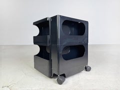 2x Joe Colombo Rollcontainer Bobby Beistelltisch schwarz 1970 Italien
