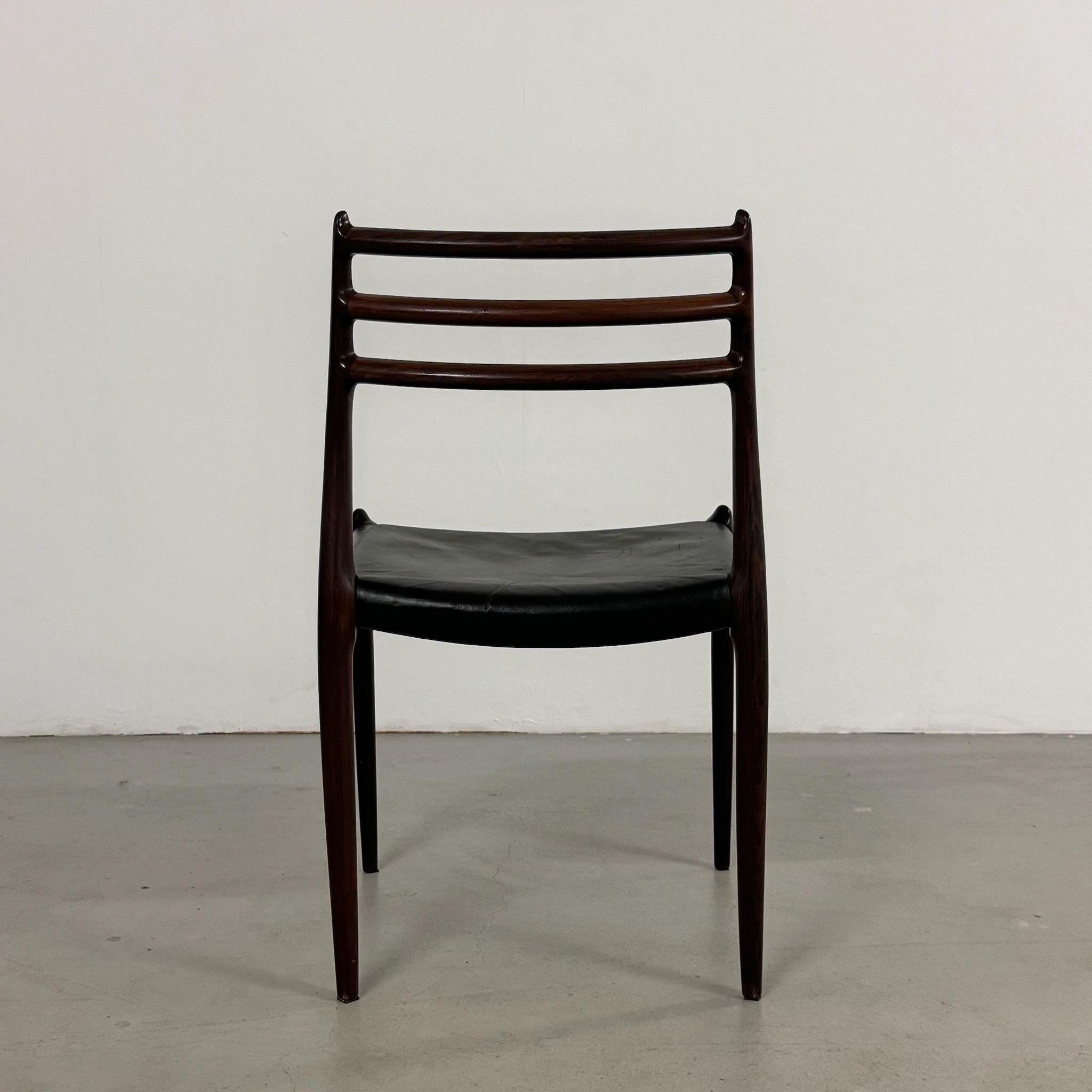 10x Model 78 Palisander Chairs by
Niels Otto Moller Denmark 1960s For Sale 4