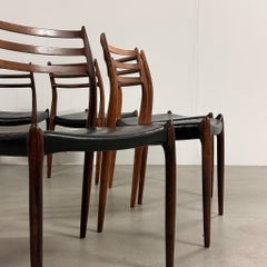 10x Model 78 Palisander Chairs by
Niels Otto Moller Denmark 1960s