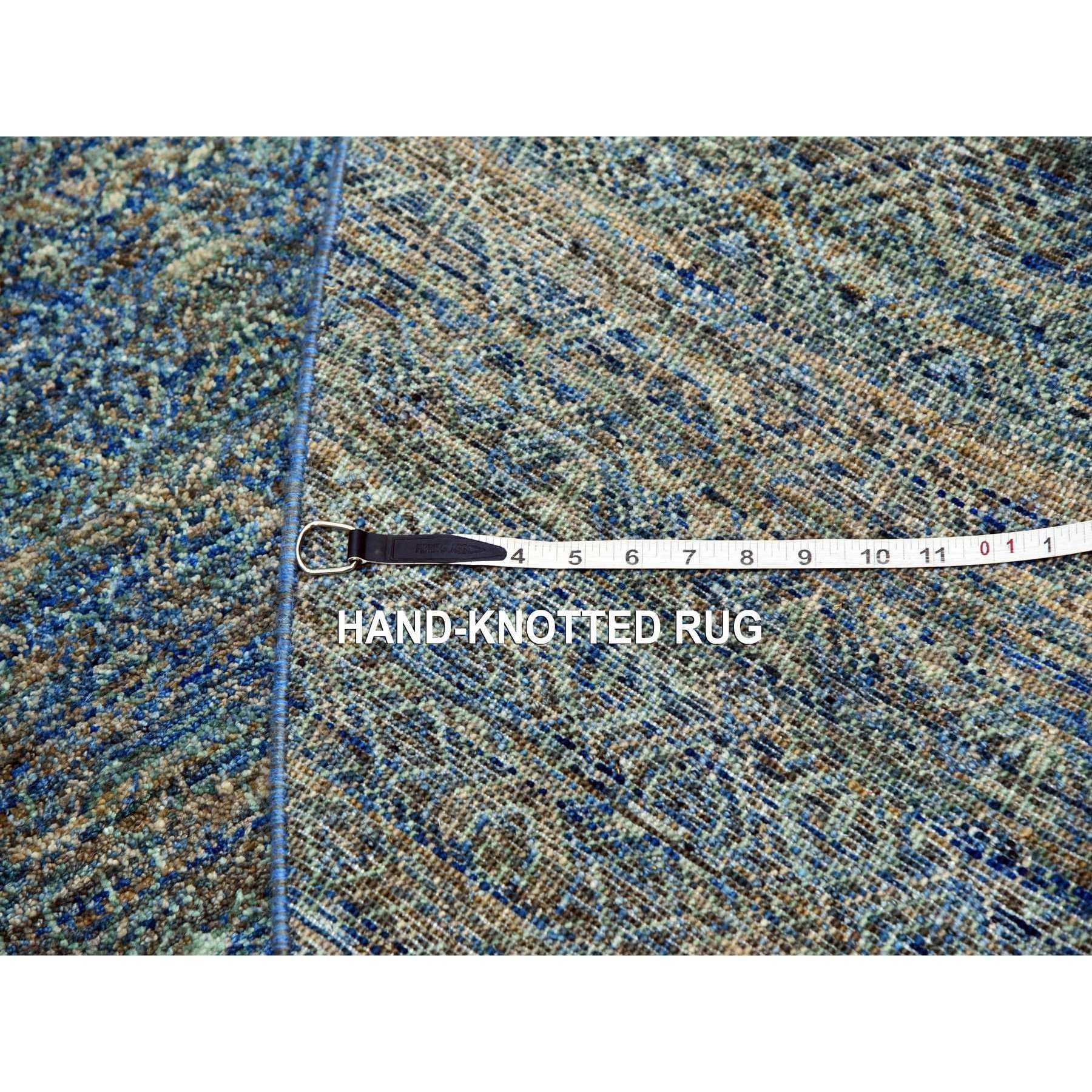 10'x10' Arabianischer Waldgrüner, grenzenloser, grenzenloser Diamantteppich in Form eines wiederkehrbaren Designs im Angebot 3