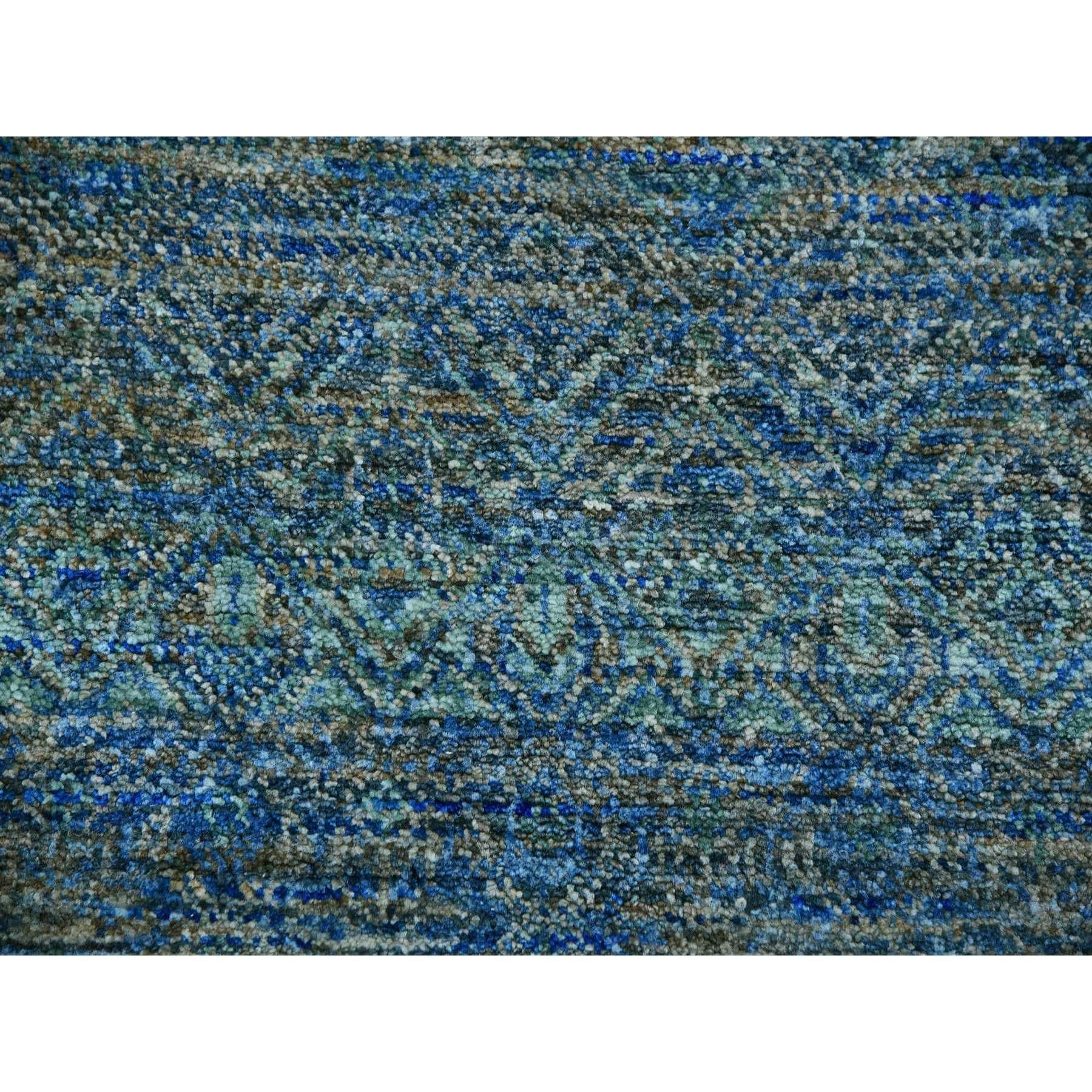 10'x10' Arabianischer Waldgrüner, grenzenloser, grenzenloser Diamantteppich in Form eines wiederkehrbaren Designs (Wolle) im Angebot