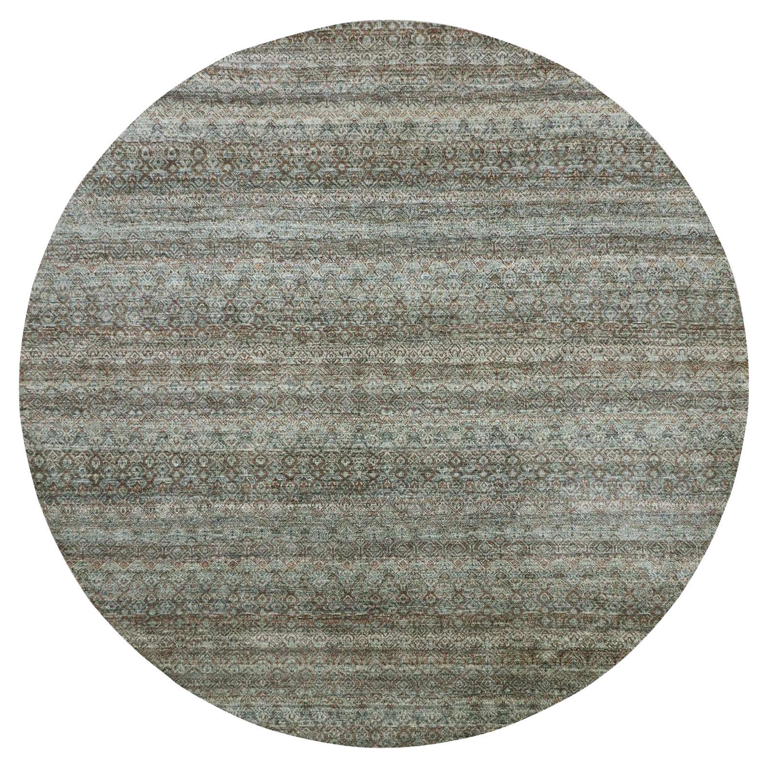 10
x10
Tapis rond en laine pure Kohinoor Herat, gris arsenic, noué à la main