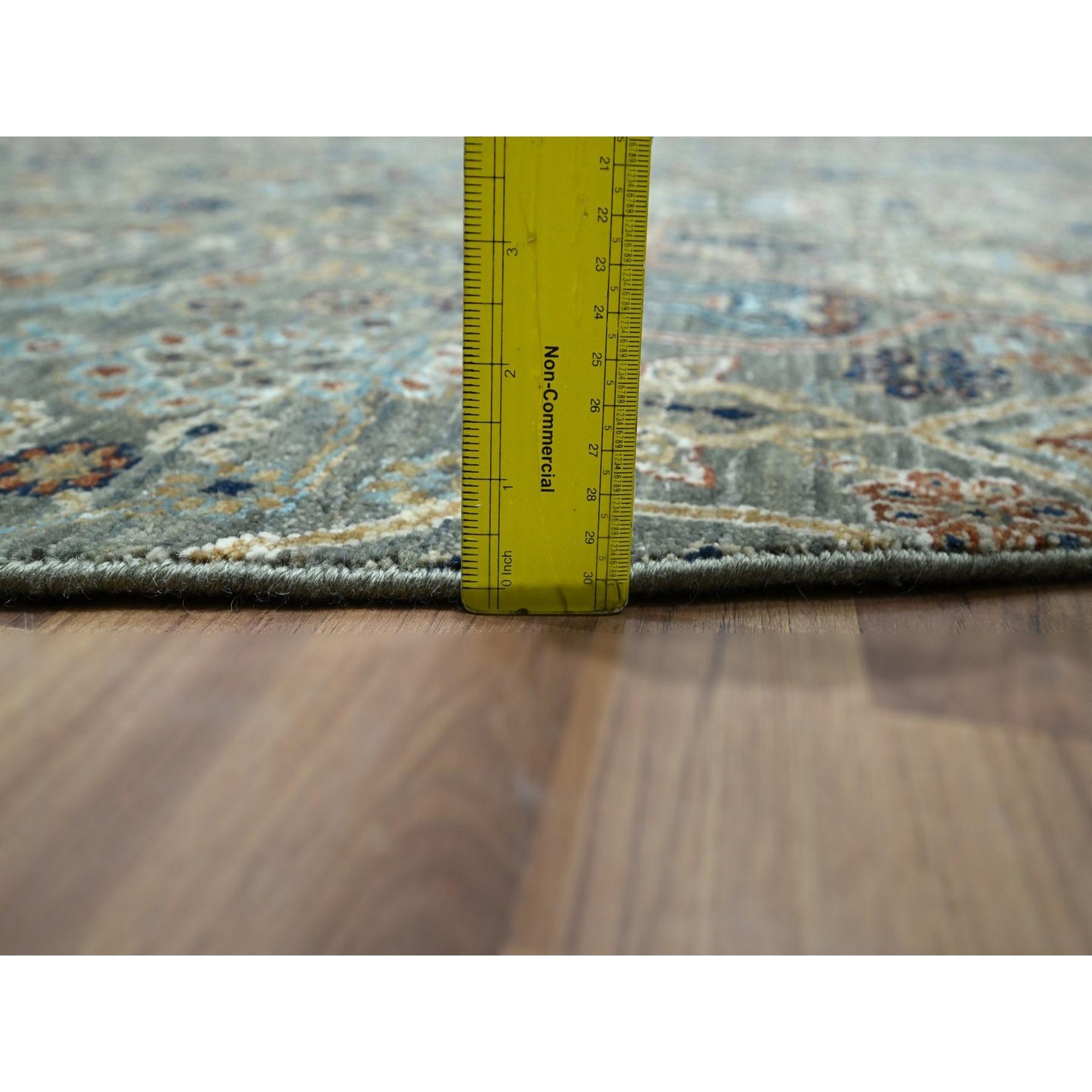 10'x10' Basil Green Hand Knotted Trellis Borderless Garden Design All Wool Rug For Sale 4