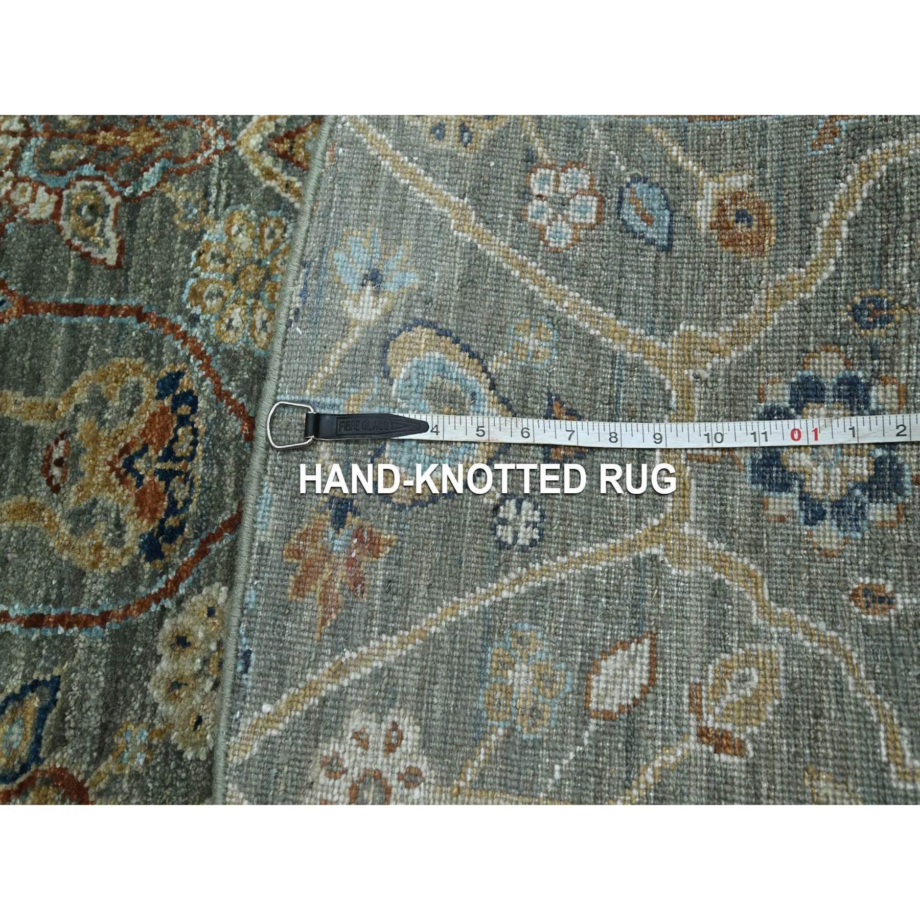 10'x10' Basil Green Hand Knotted Trellis Borderless Garden Design All Wool Rug For Sale 5