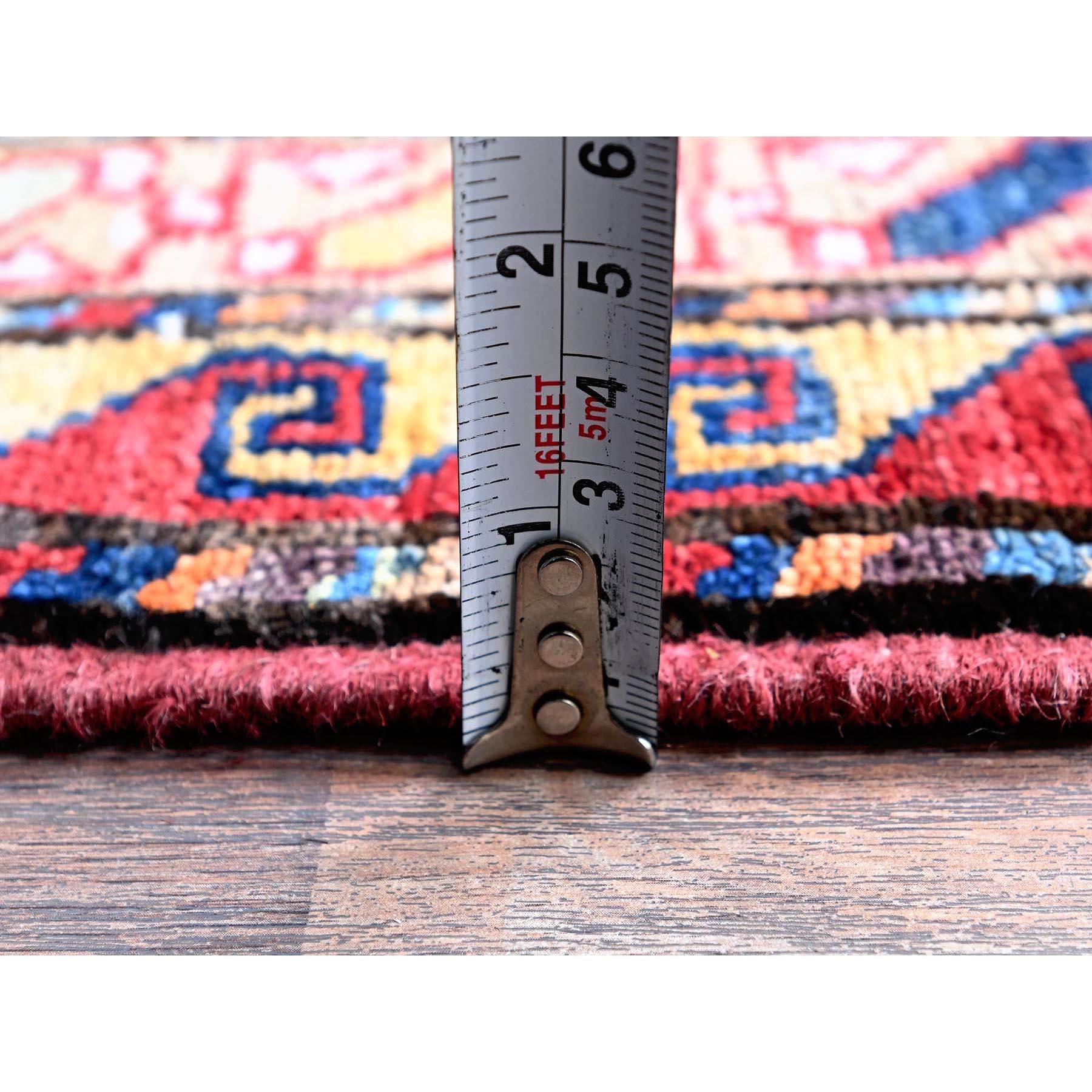 10'x10' Blue Afghan Caucasian Design Revival Hand Knotted Soft Wool Square Rug en vente 4