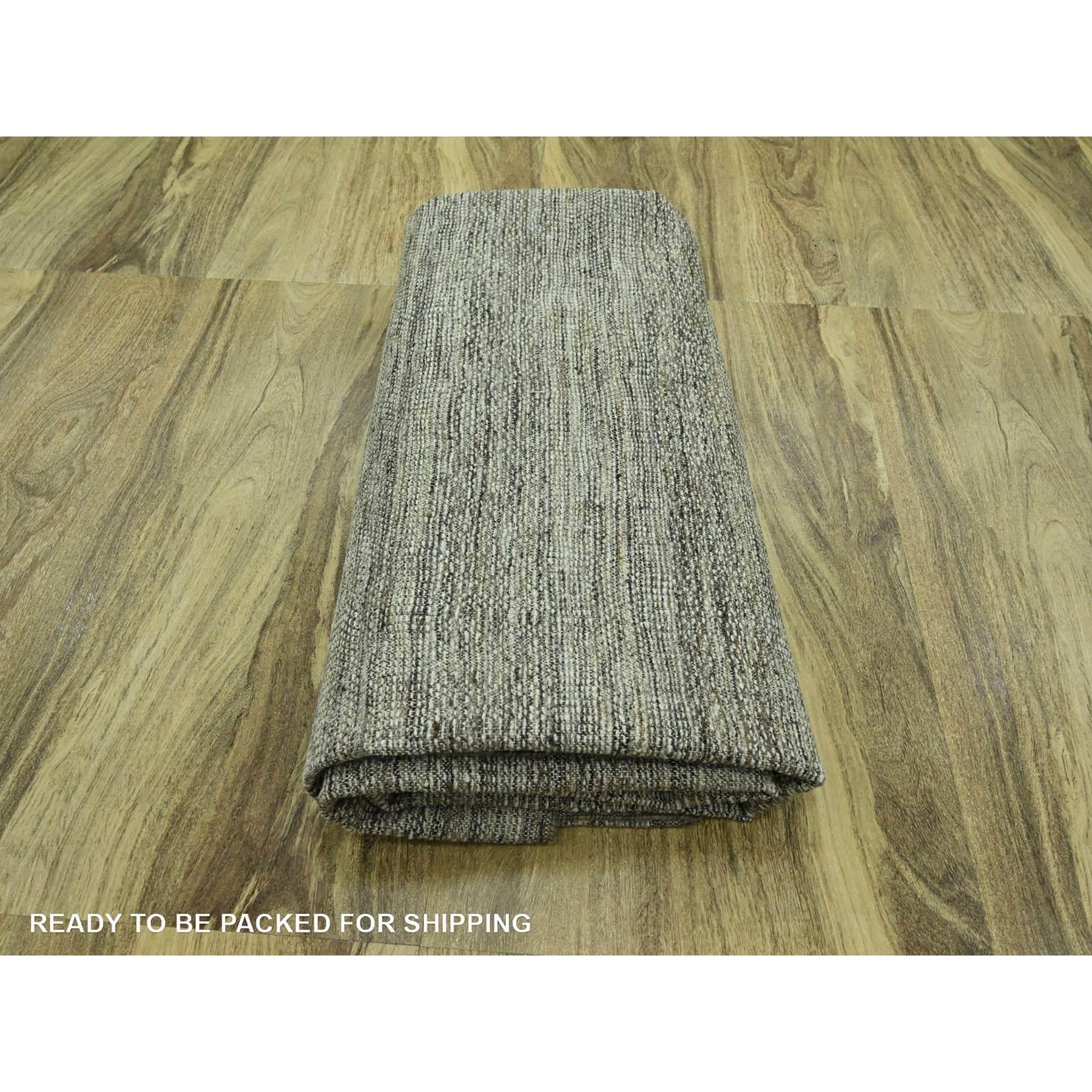 10'x10' Tapis oriental carré en laine pure, noué à la main, motif d'herbe oxydée marron en vente 1