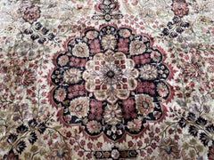 10x10 Exceptional Vintage Round Fine Silk Rug Natural Pure Silk 305cm x 305cm
