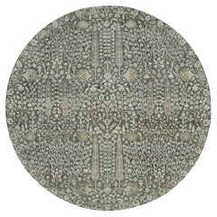10'x10' Falcon Gray Willow and Cypress Tree Wool Hand Knotted Round Rug
