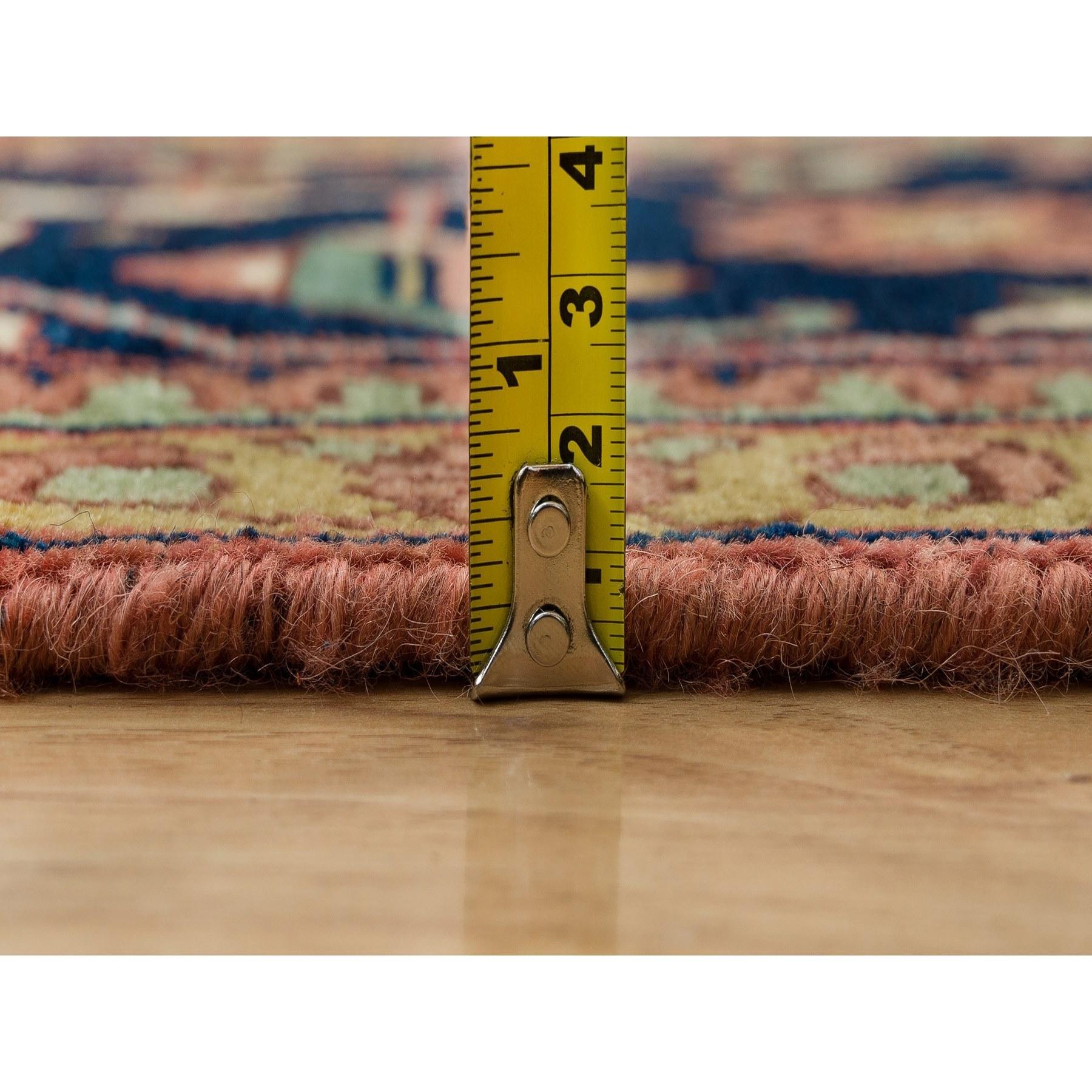 10'x10' Feuersteinroter antiker, handgeknüpfter, quadratischer, antiker, feiner Heris-Teppich aus Wolle im Angebot 3