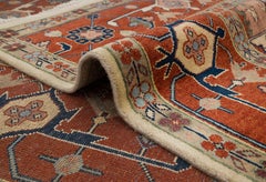 10x10 Ft Ivory Rust Persian Hand Knotted Wool Rug ( Mt - 18 )