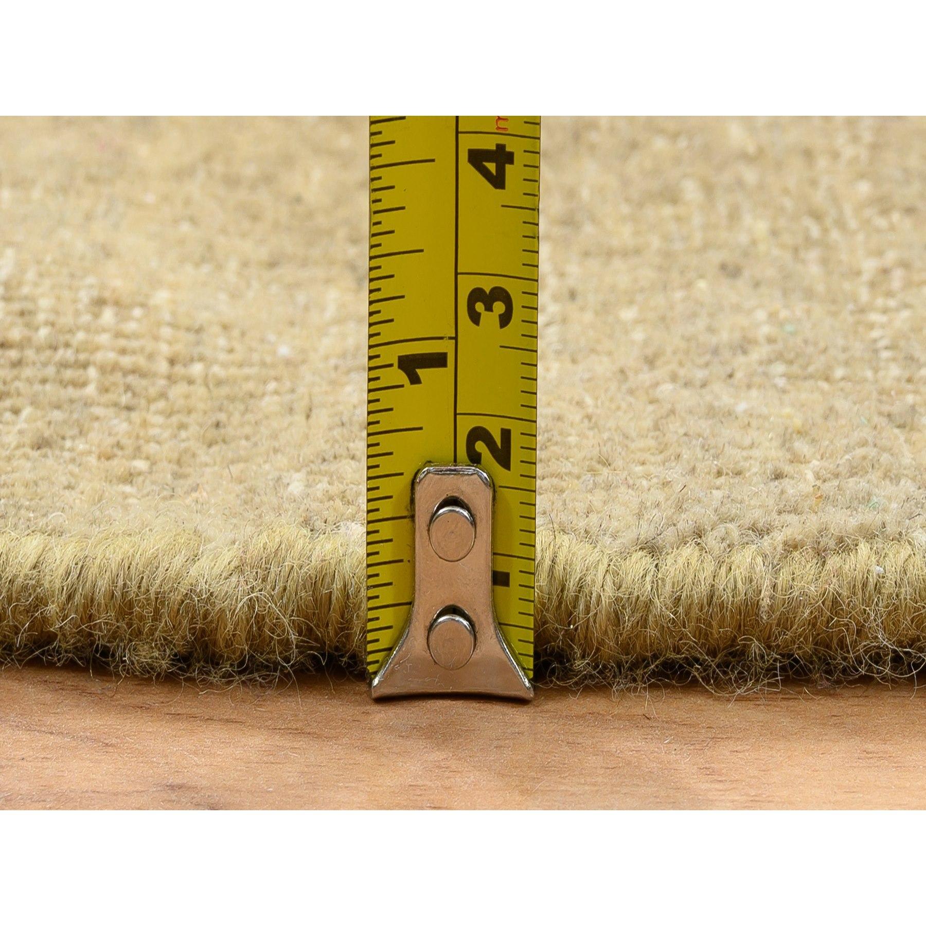 10'x10' Gold Braun Handgeknüpft Transitional Sarouk Seide Mit Wolle Rund Teppich im Angebot 5