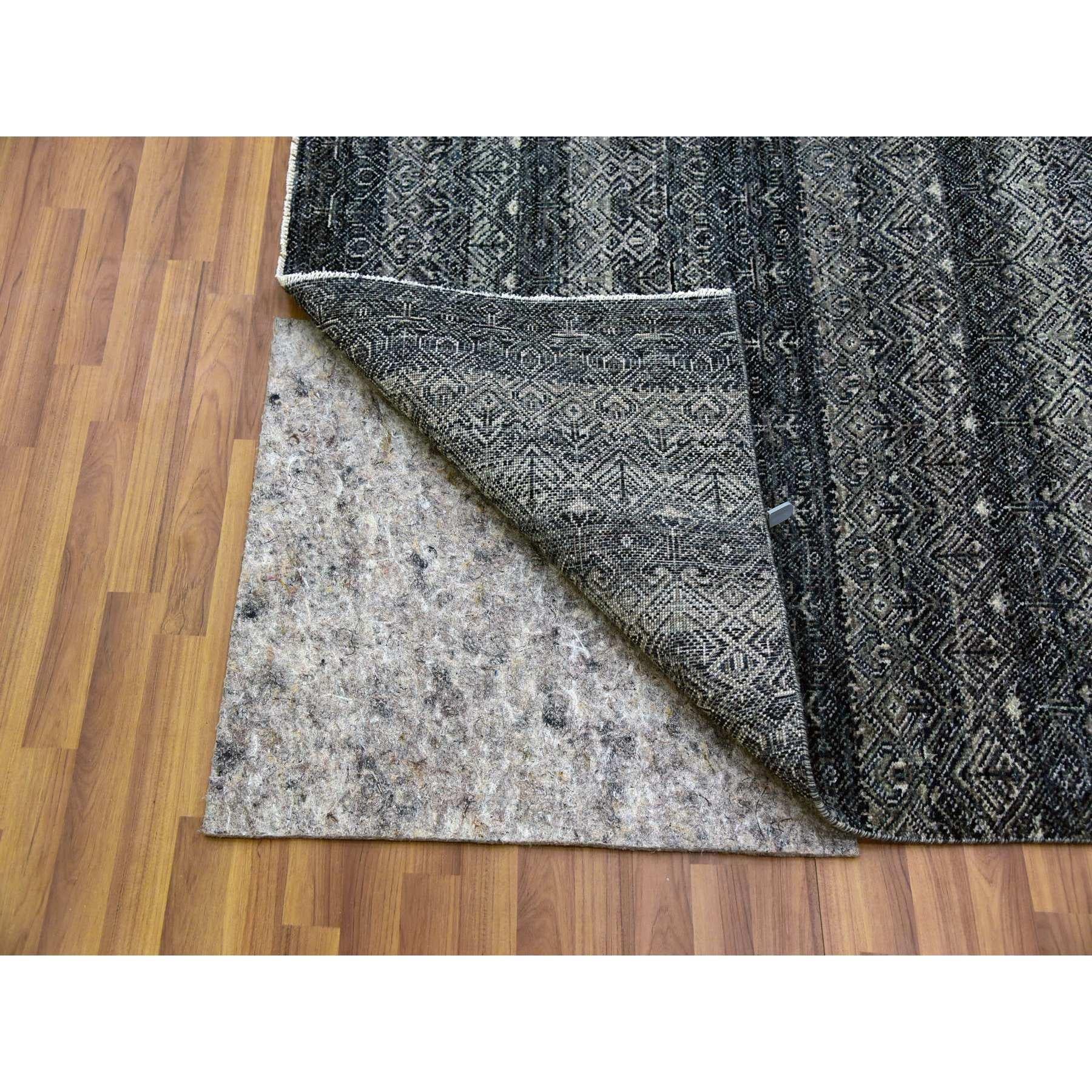 Indian 10'x10' Gray, 100% Plush Wool, Hand Knotted, Kohinoor Herat Design Square Rug For Sale