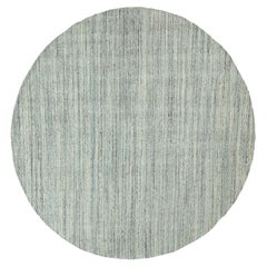 10'x10' Tapis transitionnel en laine organique Variegated Textured, tissé à la main en vert
