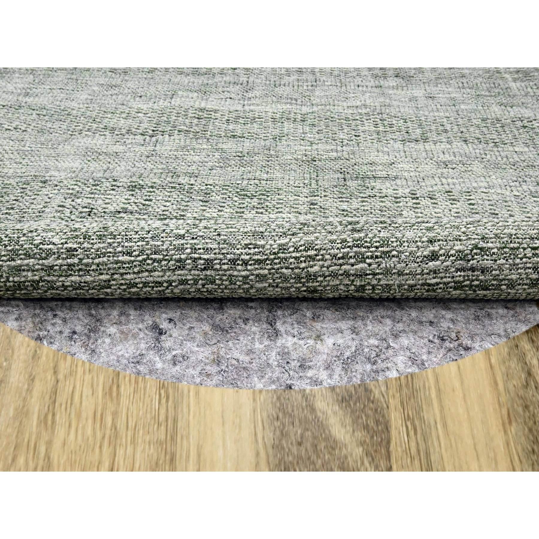 Indiano 10'x10' Tappeto Verde in Pura Lana Ossidato e Distressed Grass Design Annodato a Mano in vendita