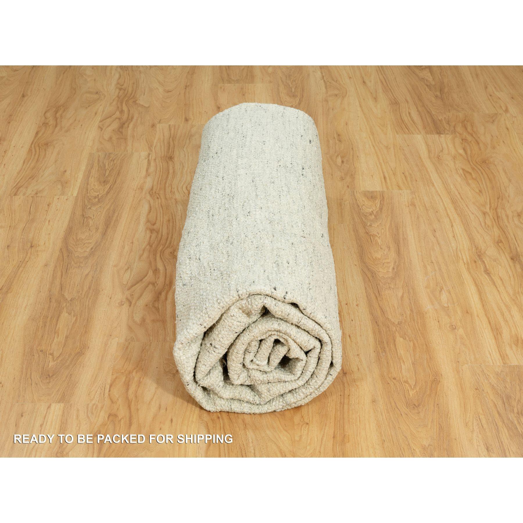 10'x10' Halo Gray Organic Wool Cord Plain Hand Woven Flat Weave Round Rug For Sale 2