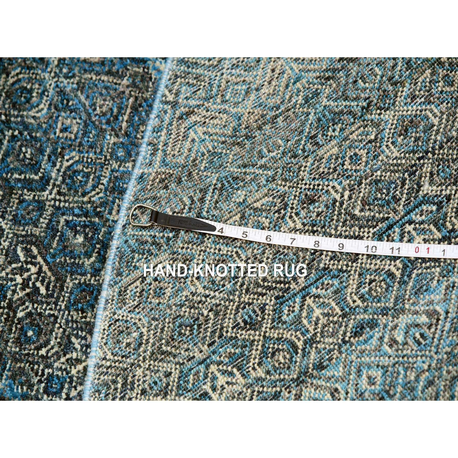 10'x10' Hyperlink Blue Tapis Kohinoor en laine ton sur ton, noué à la main, doux et brillant en vente 3