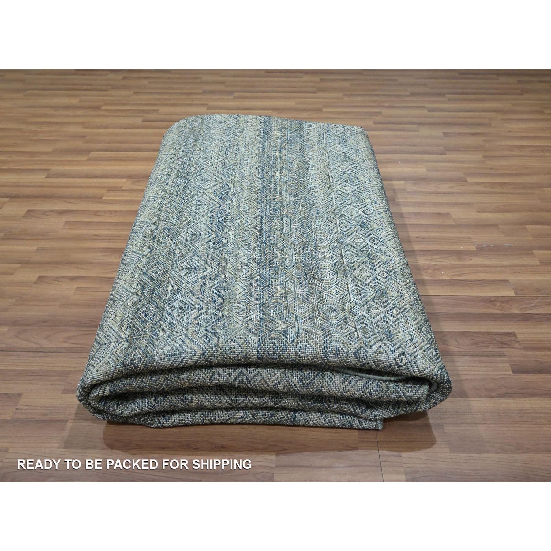 10'x10' Tapis rond en laine pure Kohinoor à motif Herat, noué à la main, bleu impérial en vente 2