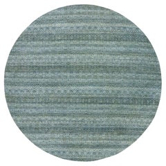 10
x10
 Tapis rond en laine pure Kohinoor à motif Herat, noué à la main, bleu impérial