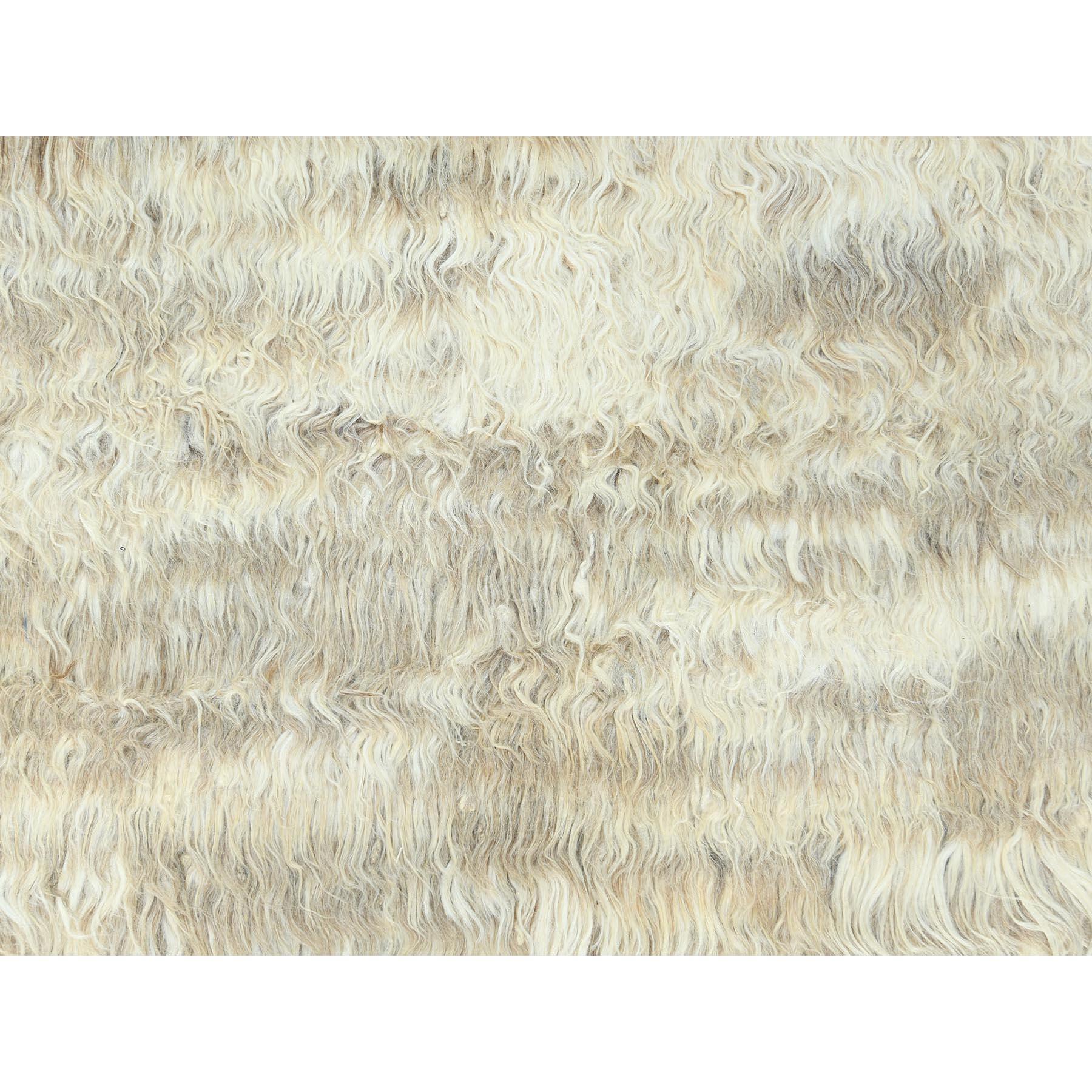 10'x10' Marfil, Alfombra Redonda Ben Ourain Bereber Marroquí de Lana Orgánica Anudada a Mano en venta 1
