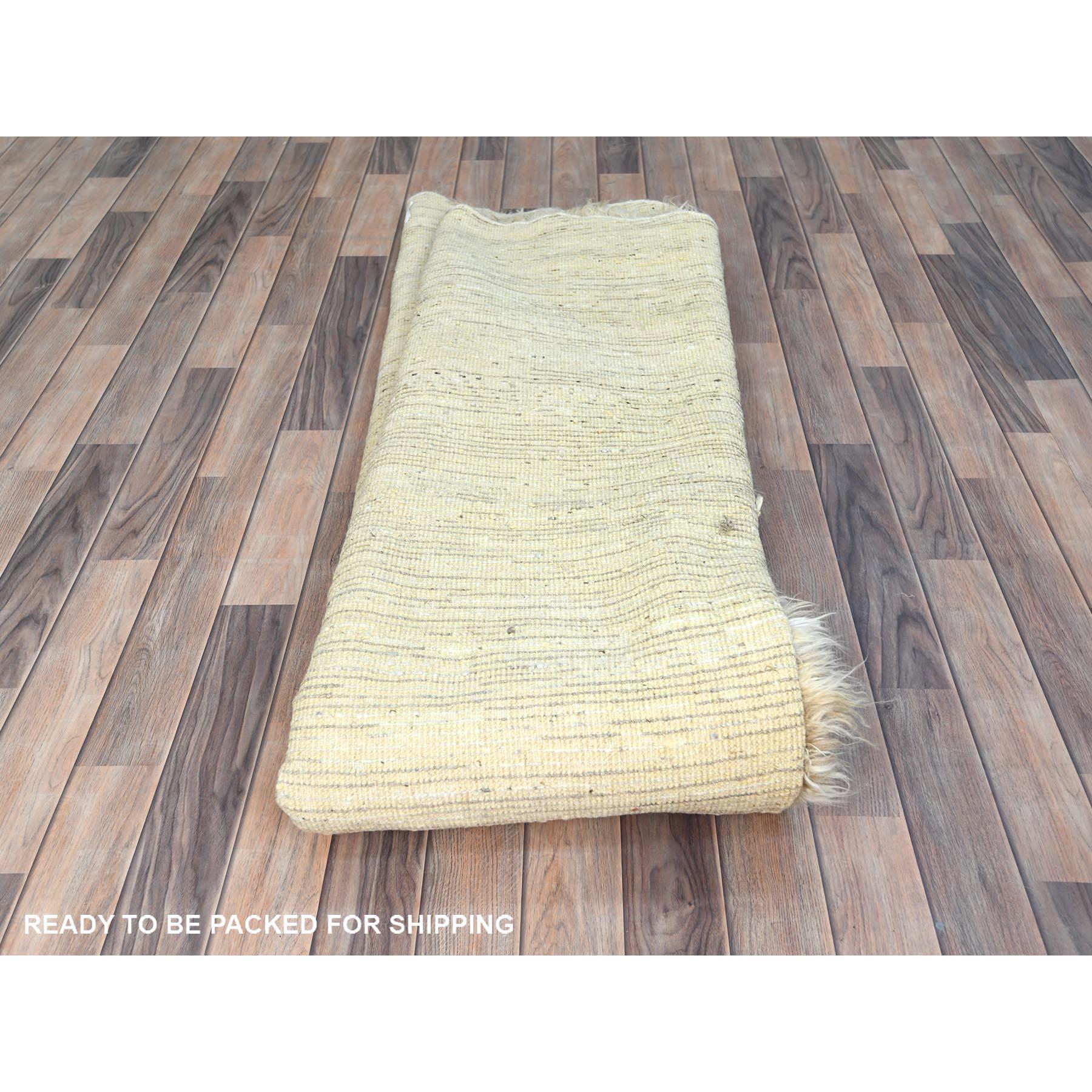 10'x10' Marfil, Alfombra Redonda Ben Ourain Bereber Marroquí de Lana Orgánica Anudada a Mano en venta 2