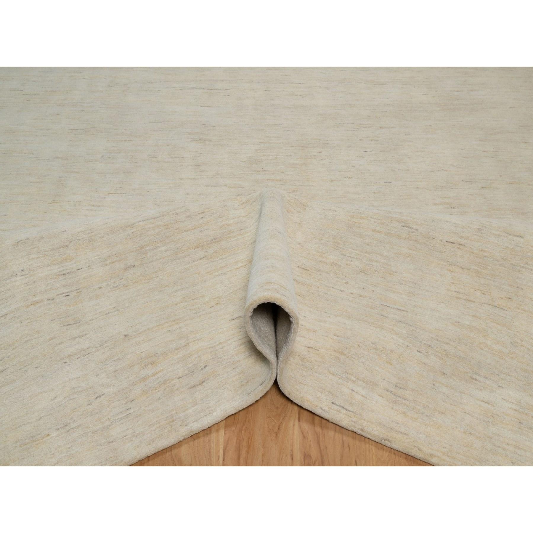 Alfombra cuadrada de lana anudada a mano Lori Buft Gabbeh de diseño moderno marfil de 10 x 10 pies en Nuevo estado para la venta en Carlstadt, NJ