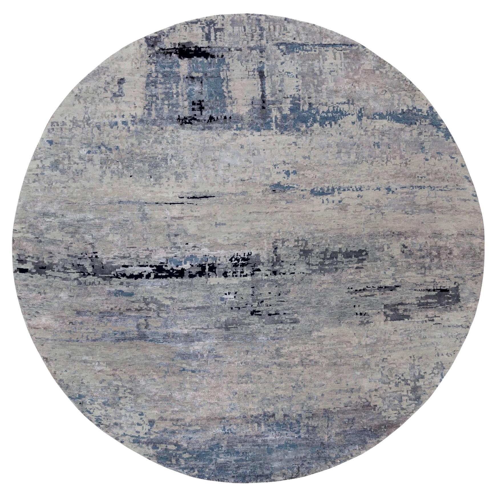 10
x10
Runde Silber Blau Wolle
Seide Abstrakt Design Hand geknüpft Teppich