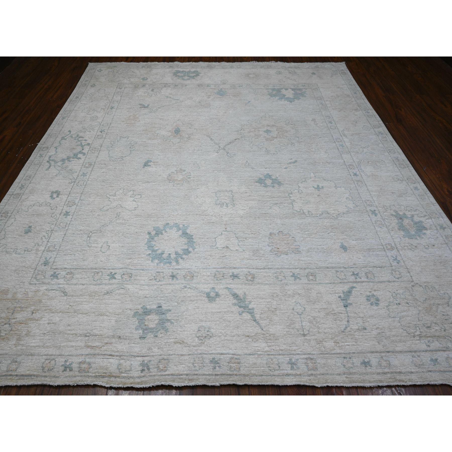 This is a truly genuine one-of-a-kind Angora Oushak, Hand Knotted, Pure Wool, Oriental Rug. It has been Knotted for months and months in the centuries-old weaving craftsmanship techniques by expert artisans.
Primary materials: Wool
Latex: No Pile