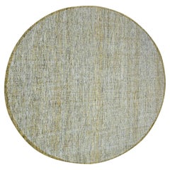 10
x10
 Tappeto orientale rotondo giallo in pura lana ossidata con disegno di erba annodato a mano