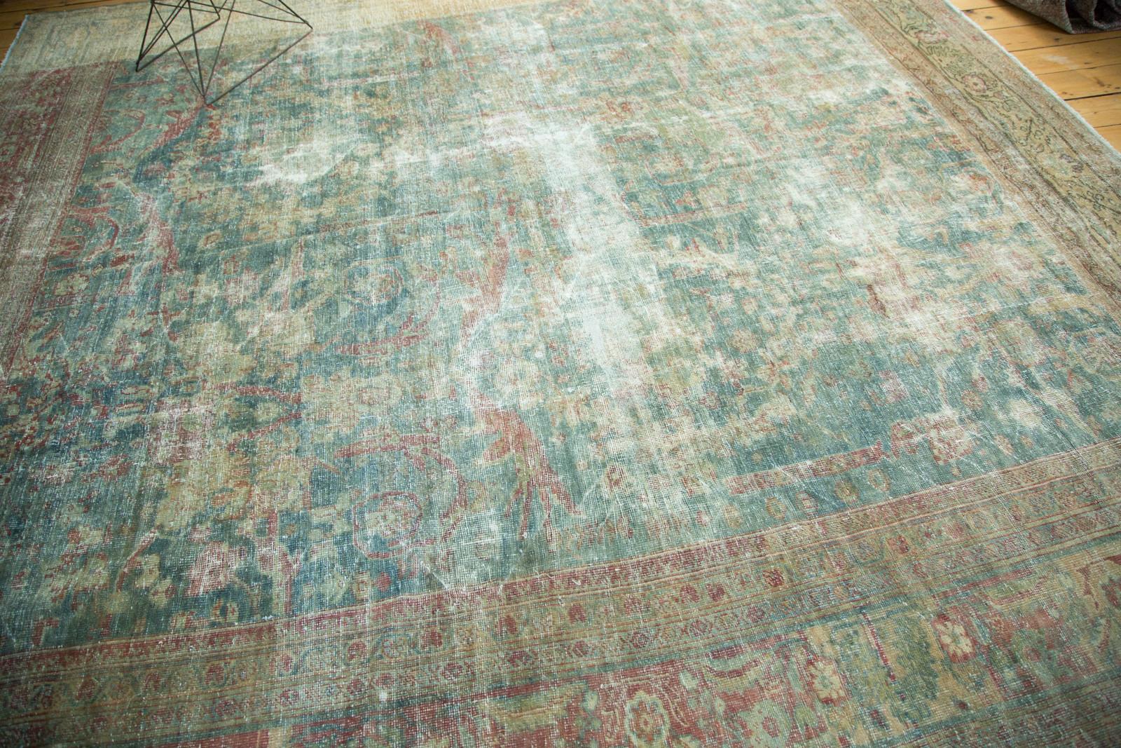 Early 20th Century Antique Mahal Square Carpet For Sale