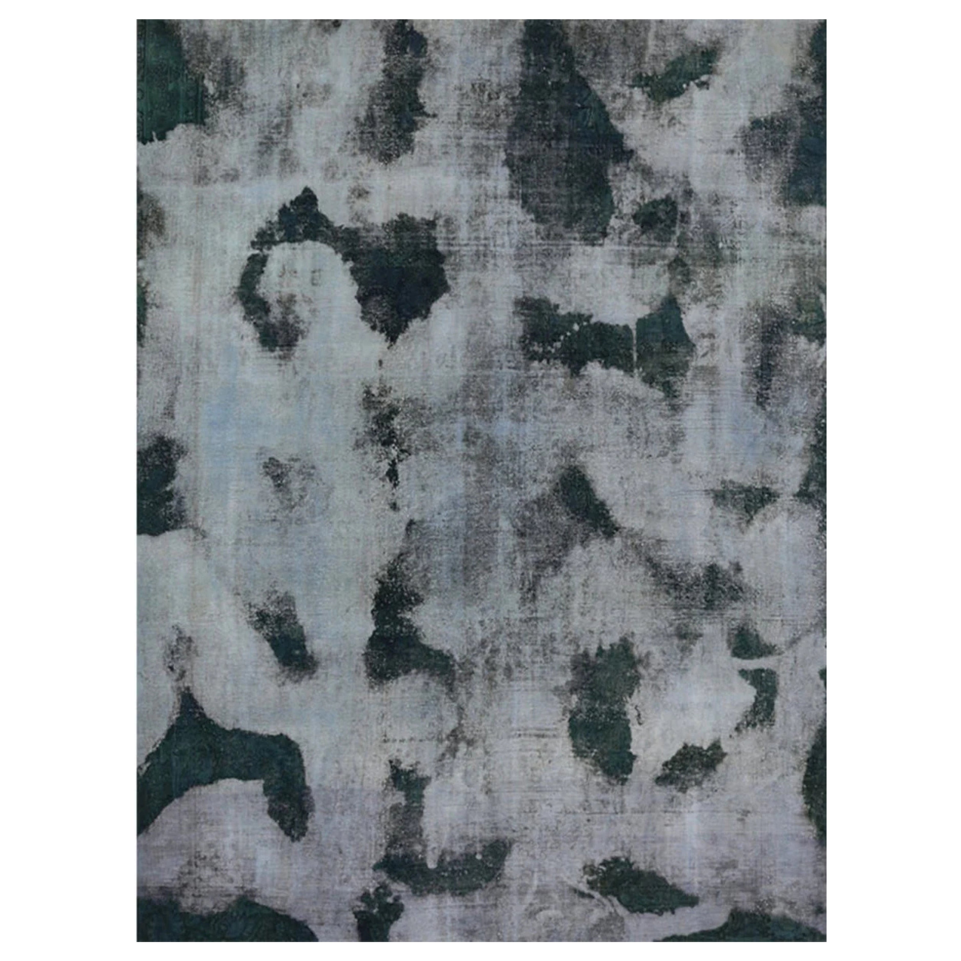 10x11 Hand-Knotted Vintage Distressed Overdyed Area Rug
