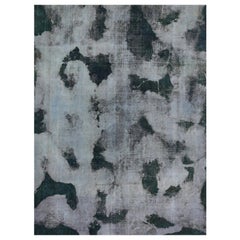 10x11 Hand-Knotted Vintage Distressed Overdyed Area Rug