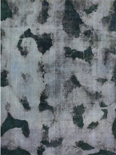 10x11 Hand-Knotted Vintage Distressed Overdyed Area Rug