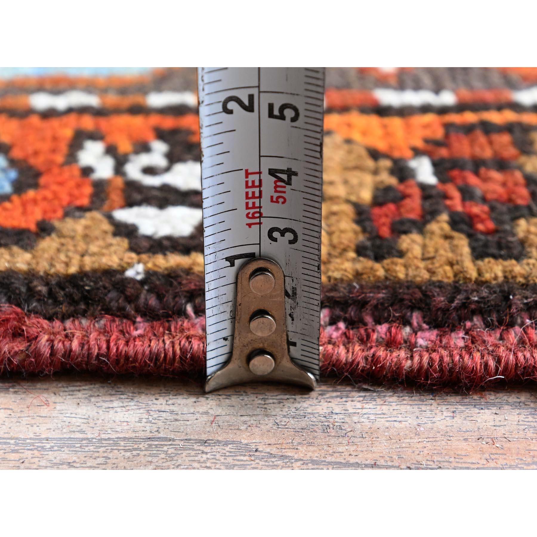 10'x12' Burnt Orange Vintage Persian Heriz Hand Knotted Pure Wool Oriental Rug For Sale 5