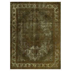 10x12 Hand-Knotted Vintage Distressed Overdyed Area Rug