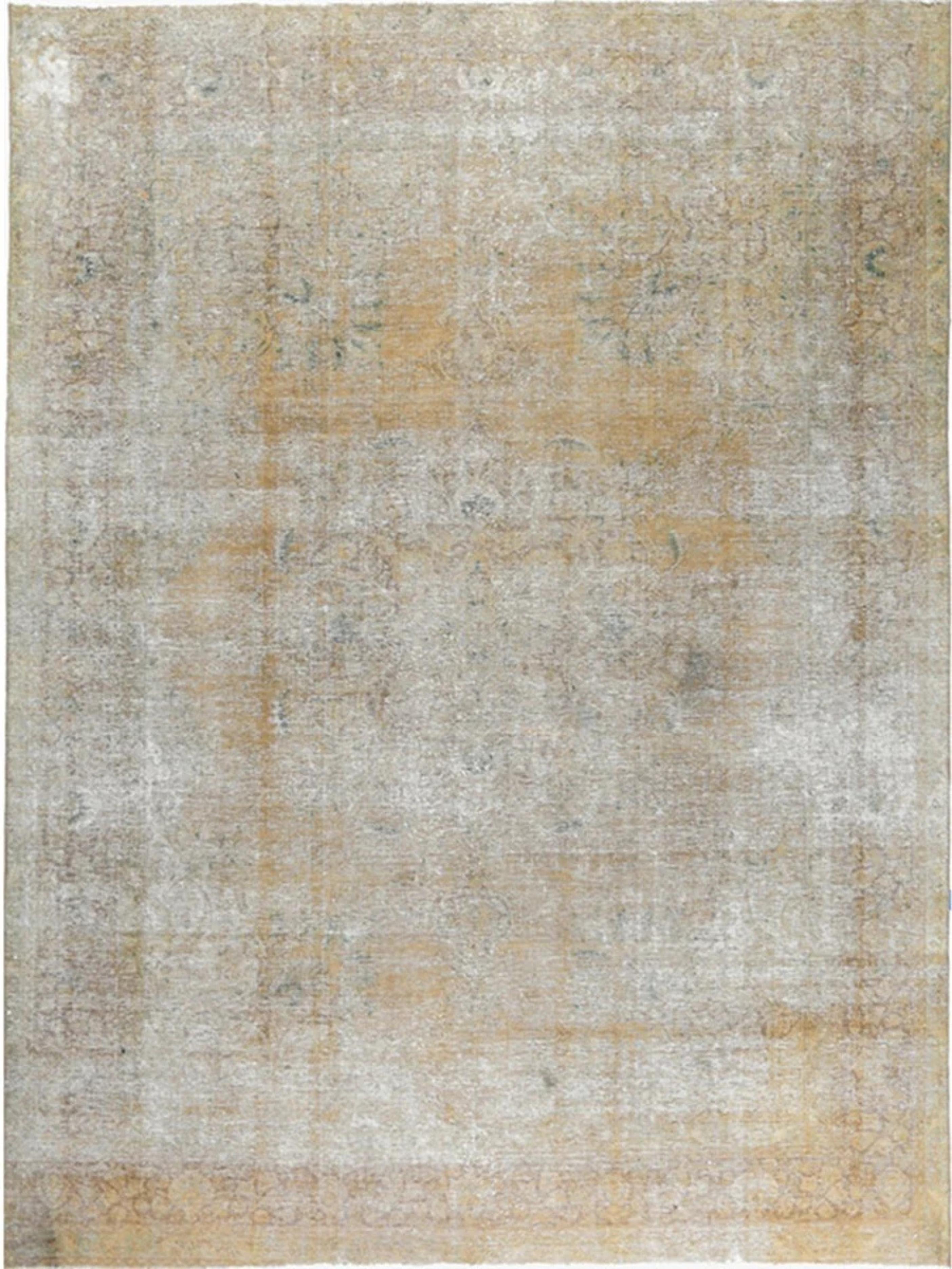 Noué à la main 10x12 Tapis Tabriz Vintage Distressed noué à la main en vente