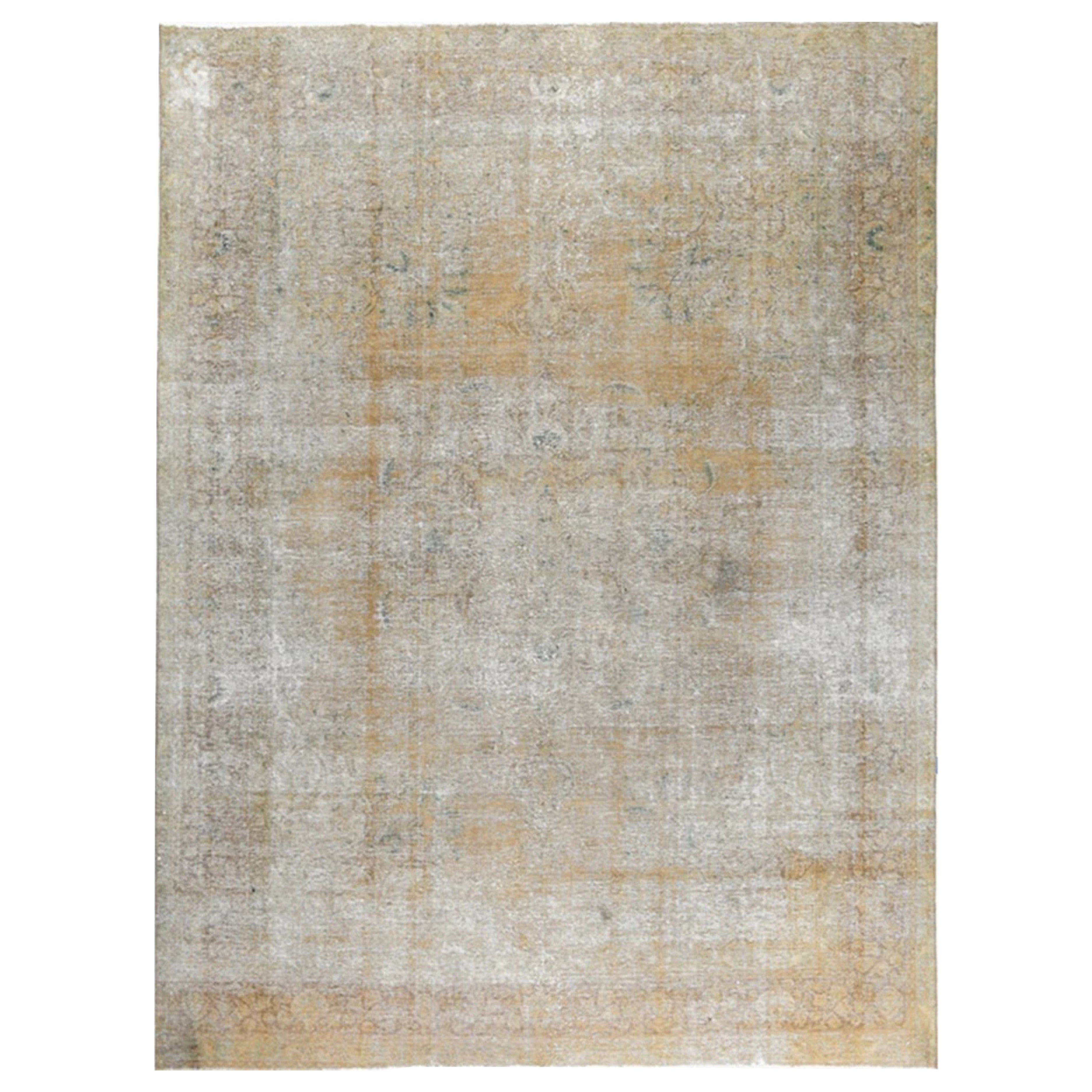 Tappeto per l
area Tabriz 10x12 annodato a mano con effetto vintage e distinto