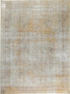 10x12 Hand-Knotted Vintage Distressed Tabriz Area Rug
