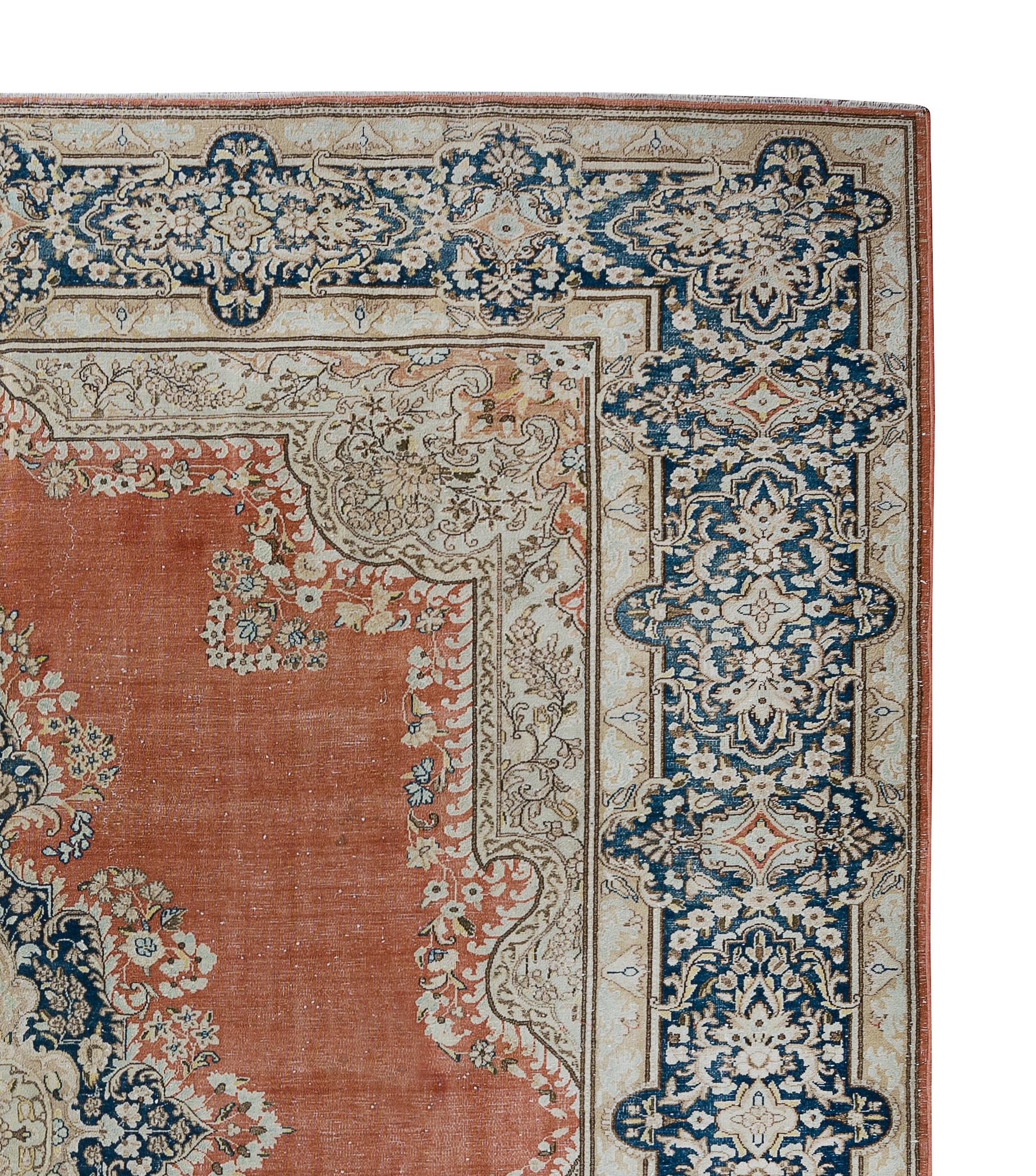 Turc Tapis de Turquie des années 1940, rare, 10x12,7 Ft. Tapis oriental vintage raffiné en vente