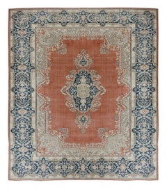 10x12.7 Ft Rare Size 1940s Turkish Rug. Tappeto orientale d'epoca