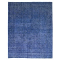 10'x12'7" Lyons Azul Anudada a Mano Alfombra Oriental Vintage Persa Tabriz Pura Lana