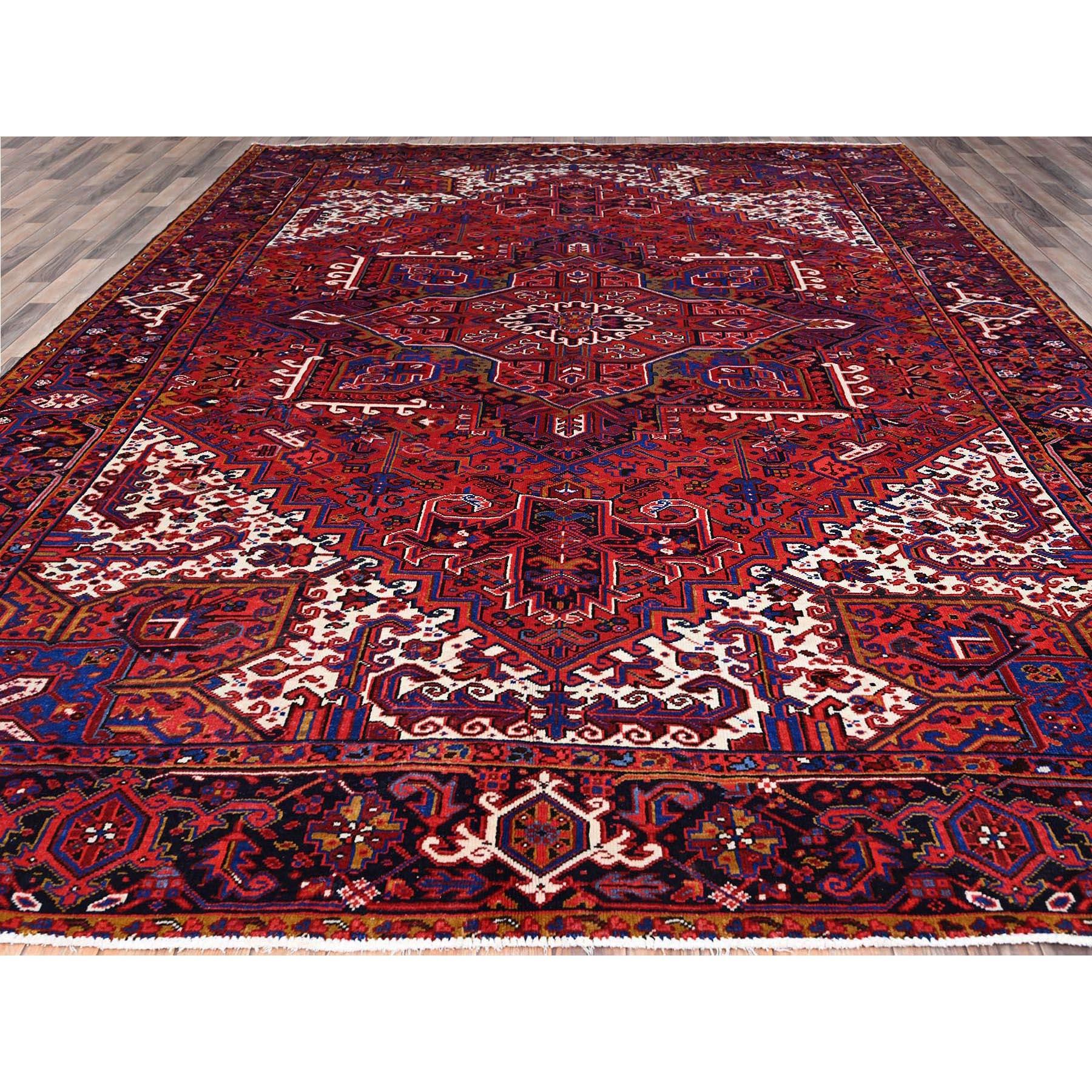 Médiéval Tapis oriental persan Heriz 10'x12'9