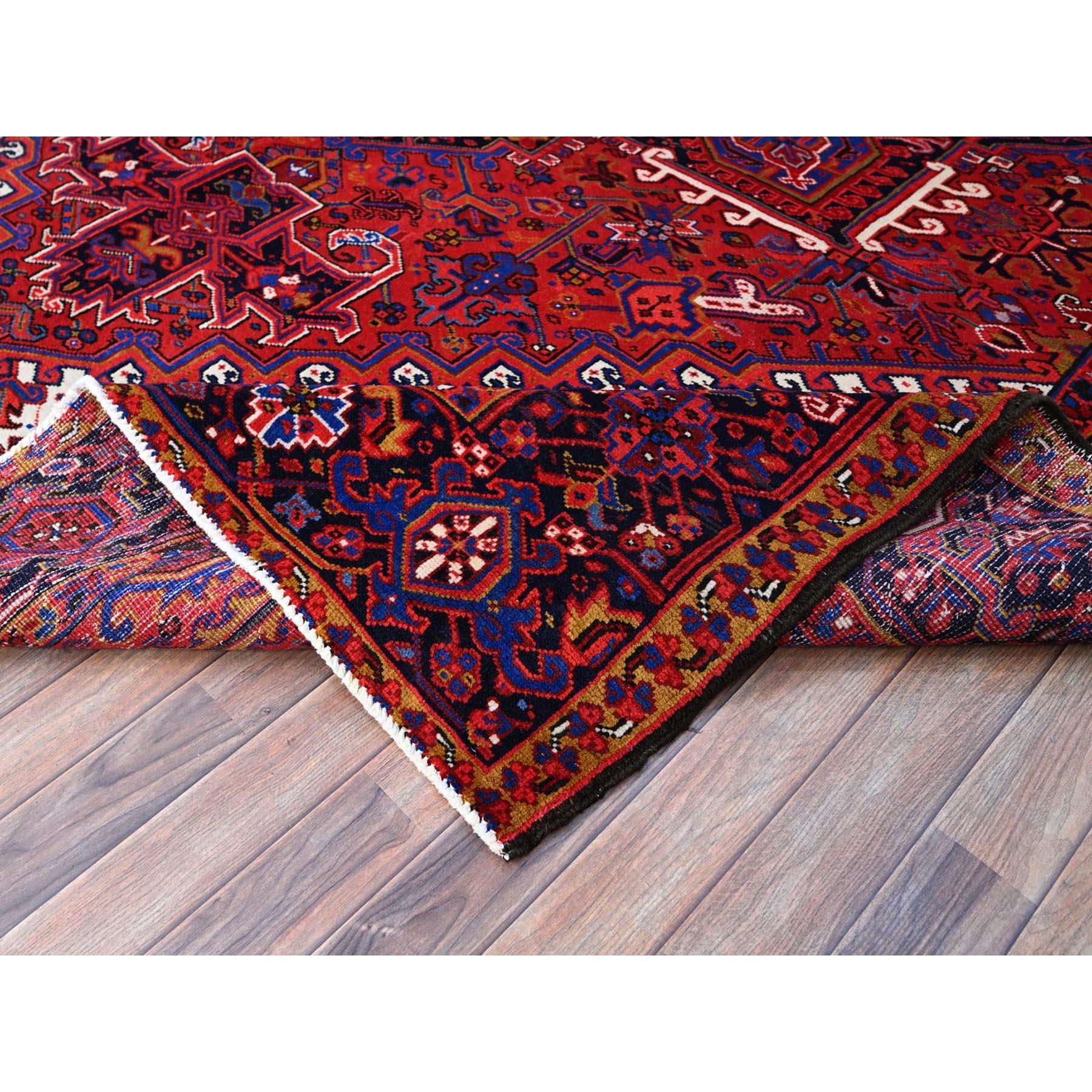 Milieu du XXe siècle Tapis oriental persan Heriz 10'x12'9
