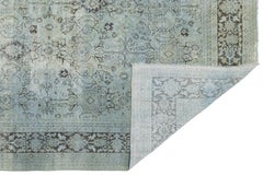 10x13 Antiker persischer Malayer-Teppich mit gedämpfter Farbpalette und floralem Geometrie-Muster