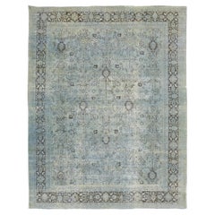 10x13 Tapis ancien persan Malayer avec palette sourde et motif floral géométrique